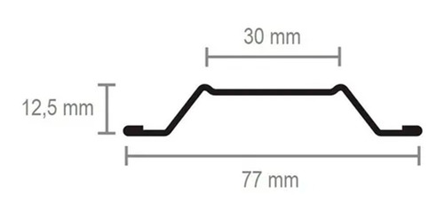 Perfil Omega Creasteel 12,5mm X 2,60mts Paquete 12 Unidades