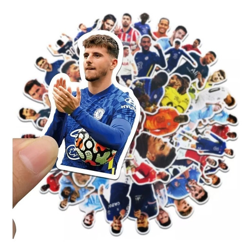 Stickers Autoadhesivos - Estrellas De Futbol (50 Unidades)