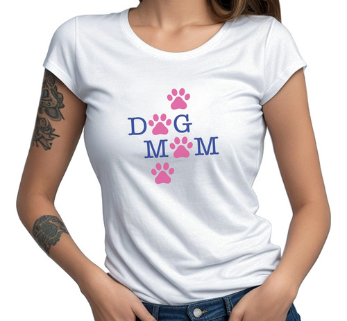 Camiseta Estampada Dog Mom Exclusiva