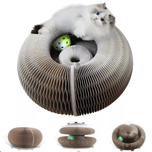 Nova 3 En 1 Rascador Para Gatos Ondulado De Carton