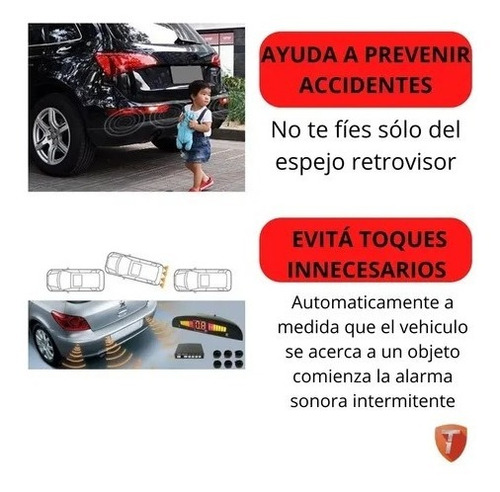 Imagen 2 de 10 de Sensor De Retroceso Reversa Parqueo Auto Parking 4 Puntos