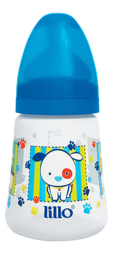Mamadeira De Bebê 180ml Infantil Criança Bico Silicone Lillo Cor Azul