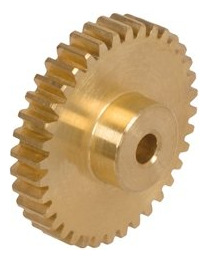 Spur Gear Fabricado Laton Hub Modulo Diente Ancho Mm