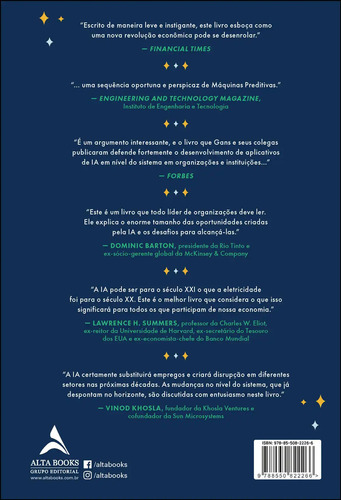 Livro Poder E Predição: A Economia Disruptiva Da Inteligência Artificial de Ajay Agrawal Editora Alta Books Capa Mole em Português 2024