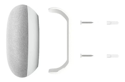 Suporte De Parede Branco Google Home Mini + Parafusos Bucha