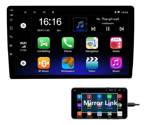 Estéreo De Coche Doble Din Android Con Navegación Gps 9 PuLG