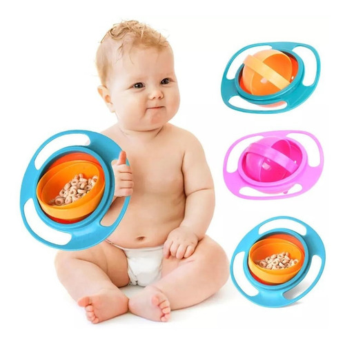 Plato Giroscópico Gyro 360 Antiderrame Para Bebes Y Niños  