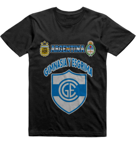 Remera Algodon Negra Gimnasia Concepcion Del Uruguay