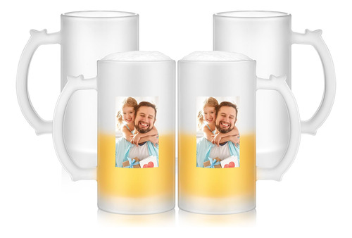 Taza De Cerveza De Vidrio Personalizada 473 Ml Para Regalo