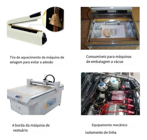 Fita Teflon P/ Seladoras Com Adesivo 40mm X 10 Metros