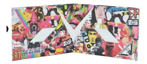Billetera De Papel Tyvek® - By Monkey Wallets® Popart2 Color Blanco-blanco
