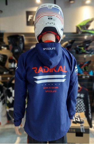 Imagen 2 de 8 de Campera Rompeviento Radikal Flux Azul-allmotors Online-