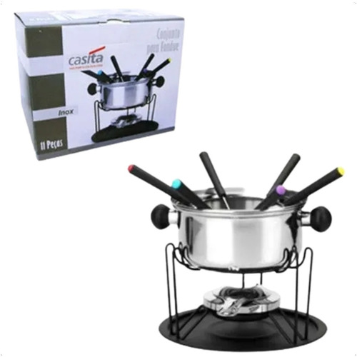 Imagem 2 de 10 de Kit Fondue 11 Peças Casita