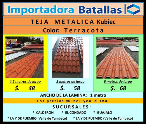 Imagen 4 de 12 de Teja Trapez Soga Metalica Kubitej Lana De Roca Zinc Chova T1