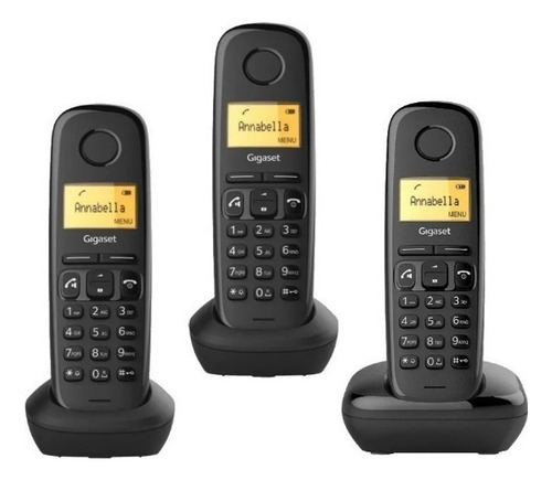 Teléfono Gigaset Trio A170 inalámbrico 220V - color negro