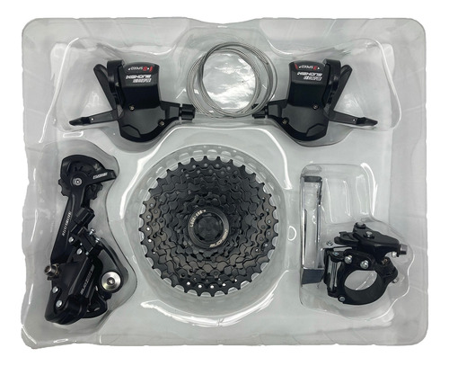 Imagem 2 de 3 de Kit Relação High One 3x8v 24v Câmbio Cassete 11/32 Alavancas