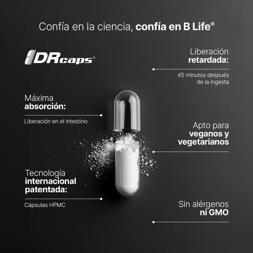 60 Billones De Probióticos Para Mujer 120 Caps. B Life Sabor Sin Sabor