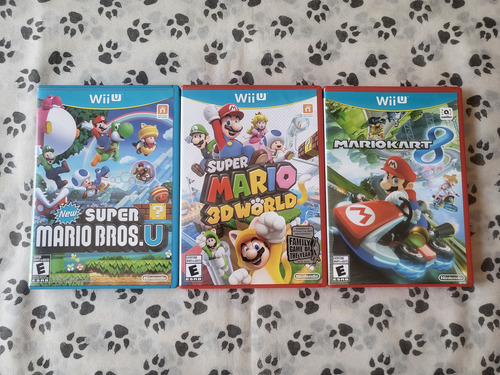 New Super Mario Bros + 3d World & Kart 8 Midia Fisica Wii U (Usado)