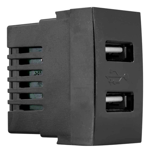Puerto Usb Scudetto Negro Brillante