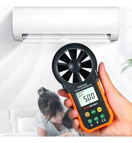 Anemómetro Peakmeter Cfm Portátil Mide Velocidad Del Viento