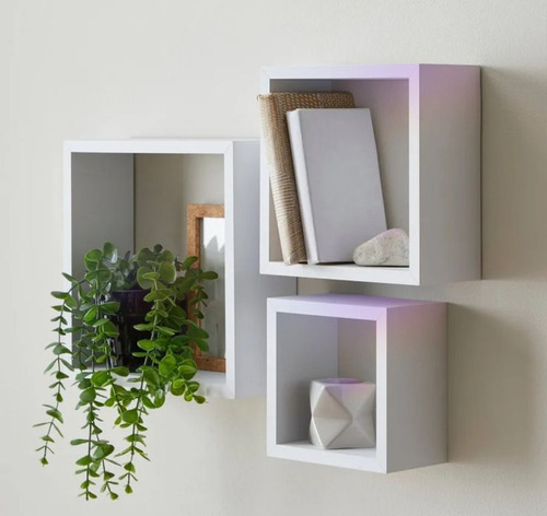 Set De 3 Repisas Flotantes Blanco
