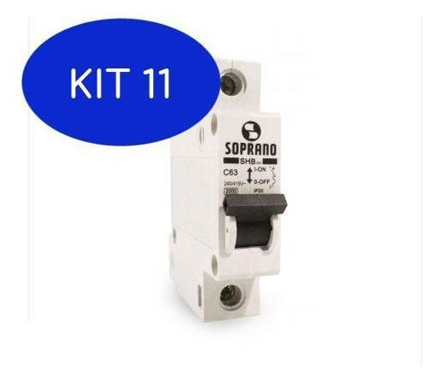 Kit 11 Disjuntor Din Monopolar 16a - Shb1 C16a