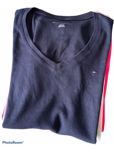 Remera Mujer Nueva Tommy Hilfiger Azul Talle Xs