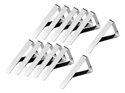 12pcs Toalla Clips Mesa De Picnic Funda Abrazaderas, Acero