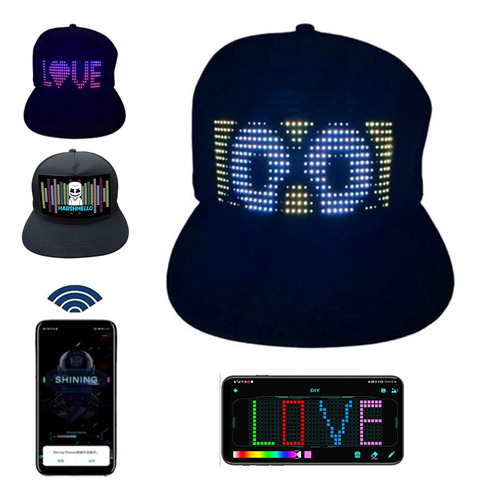 Gorra Inteligente De Led Programable Rgb - App Control