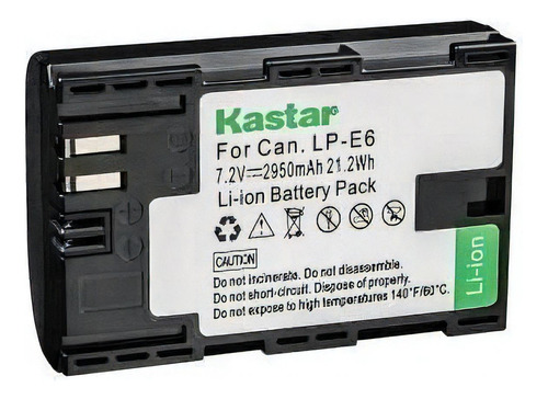 Batería de alta capacidad para Canon Kastar Lp-e6