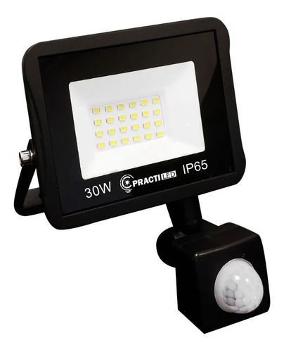 Imagen 1 de 9 de Reflector Led Sensor Movimiento Exterior 30w Luz Fria 220v