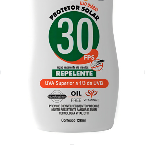 Kit 5 Protetor Filtro Solar Fps30 120ml Repelente Nutriex