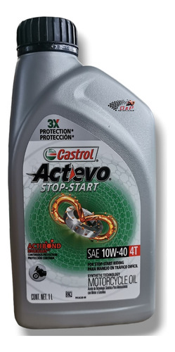 Aceite Castrol 10w40 Semi Sintético Motocicletas 