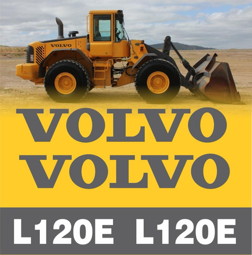 Adesivos Compatível Carregadeira Volvo L120e Completo R499 Cor PADRÃO