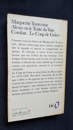 Alexis, Le Coup De Grace Marguerite Yourcenar En Frances (Usado)