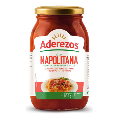 Salsa Napolitana Tarro 1000g Aderezos Cj - g a $23