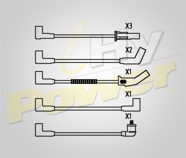 Jgo Cab Bujía Elite Para Ford Club Wagon E350 4.9l 6c 1991 Negro
