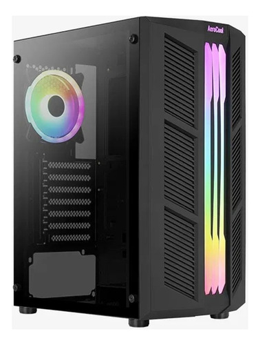 Gabinete Gamer Aerocool Prime G-bk-v2 Vidrio Templado Atx Color Negro