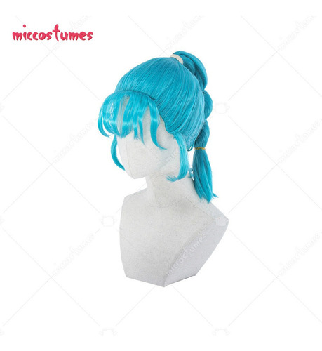 Peluca Bulma Con Forma De Cola De Caballo Trenzada Para Cosp