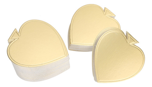 Mini Tablas De Cartón Para Tartas En Forma De Corazón, 100 U