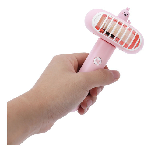 Ventilador Portátil Rosa Con Cuello Usb, Mini Escritorio Ple