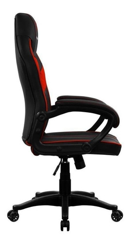 Silla de escritorio ThunderX3 EC1 gamer ergonómica negra y roja con tapizado de cuero sintético