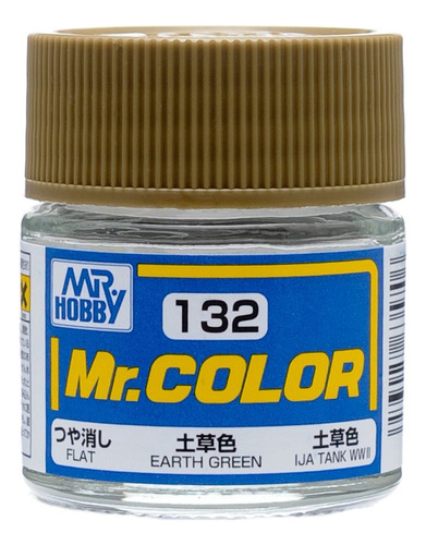 Mr Color C132 Tierra Verde Pintura Plana Botella 0.3 Fl Oz