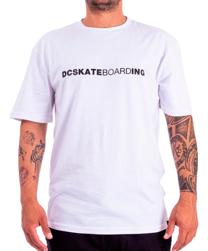 Dc Remera Lifestyle Hombre Skateboarding Blanco Blw