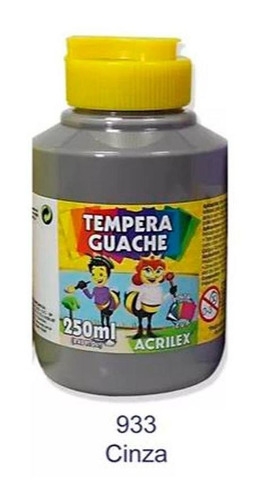 Tinta Guache Cinza Acrilex 250ml 