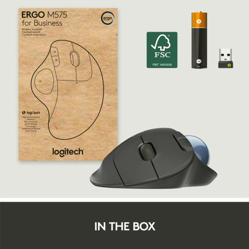 Logitech Ergo M575 For Business, Mouse Con Trackball