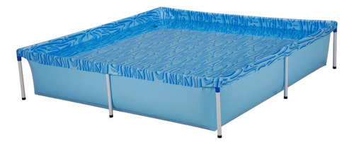 Piscina Infantil Mor Quadrada Ferro 1500l Com Capa E Forro