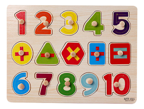 Juguetes De Rompecabezas De Madera G Kids Con Números Y Letr
