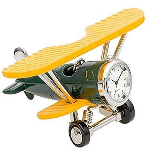 Reloj Biplano Sanis Enterprises Verde/amarillo, 2 X 4,5 X 2,