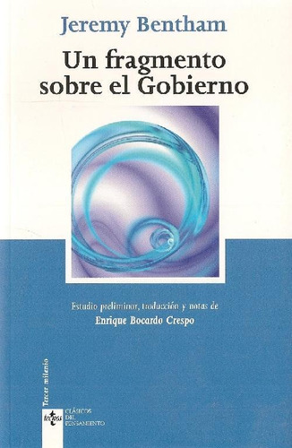 Libro Un Fregmento Sobre El Gobierno De Jeremy Bentham